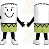 White Marshmallow Mascot Costume