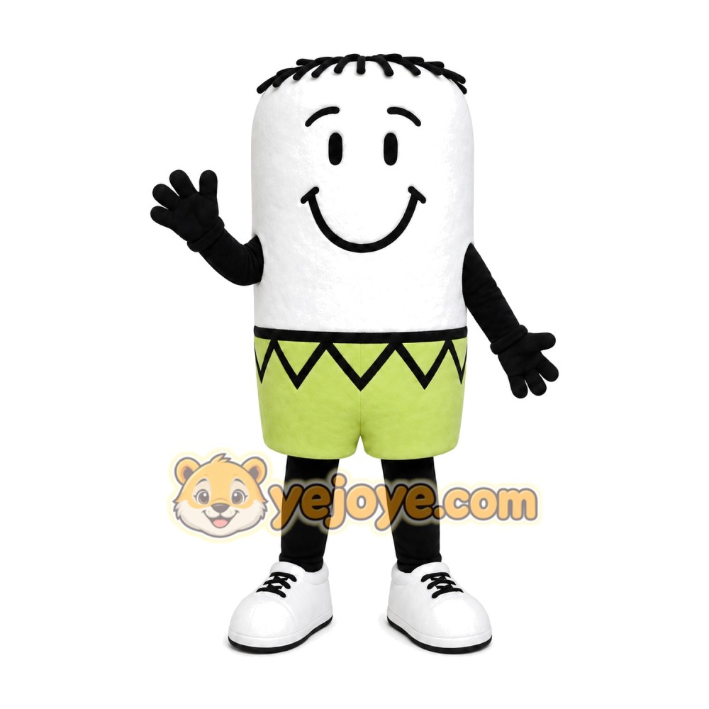 White Marshmallow Mascot Costume White Marshmallow Mascot Costume