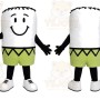 White Marshmallow Mascot Costume