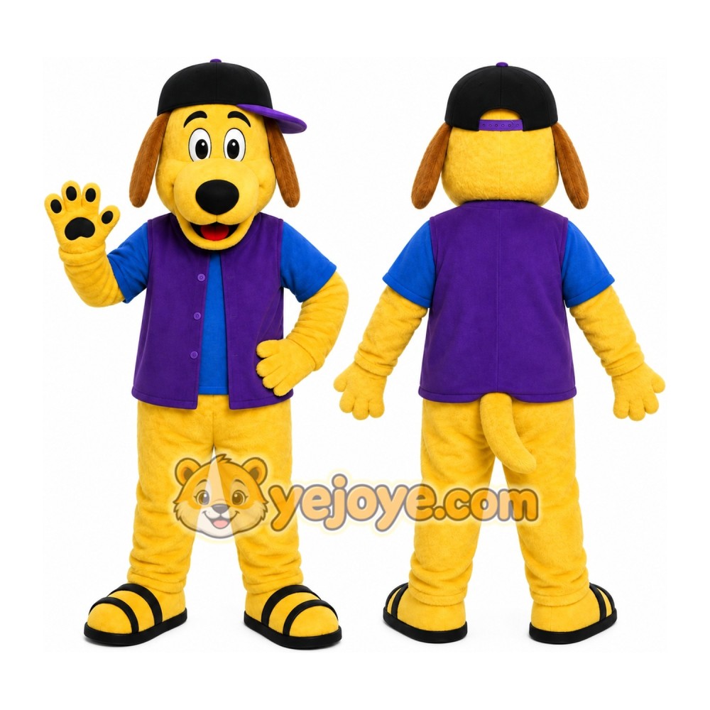 Yellow Puppy Mascot Costume