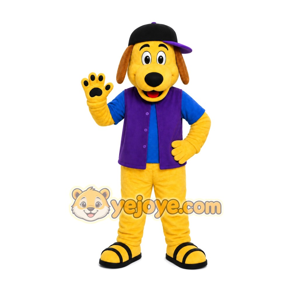 Yellow Puppy Mascot Costume