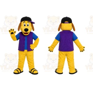 Yellow Puppy Mascot Costume