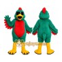 Green Red Rooster Mascot Costume