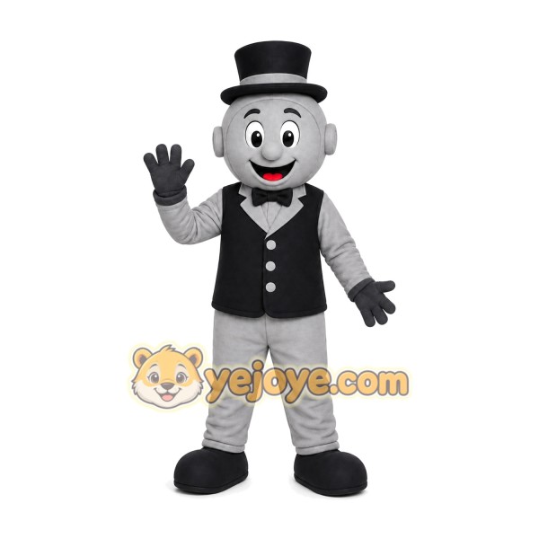 Cartoon Gentleman Mascot Costume