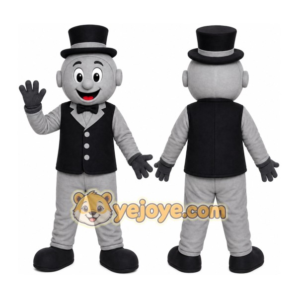 Cartoon Gentleman Mascot Costume