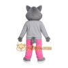 Gray Wolf Pink Pants Mascot Costume Gray Wolf Pink Pants Mascot Costume