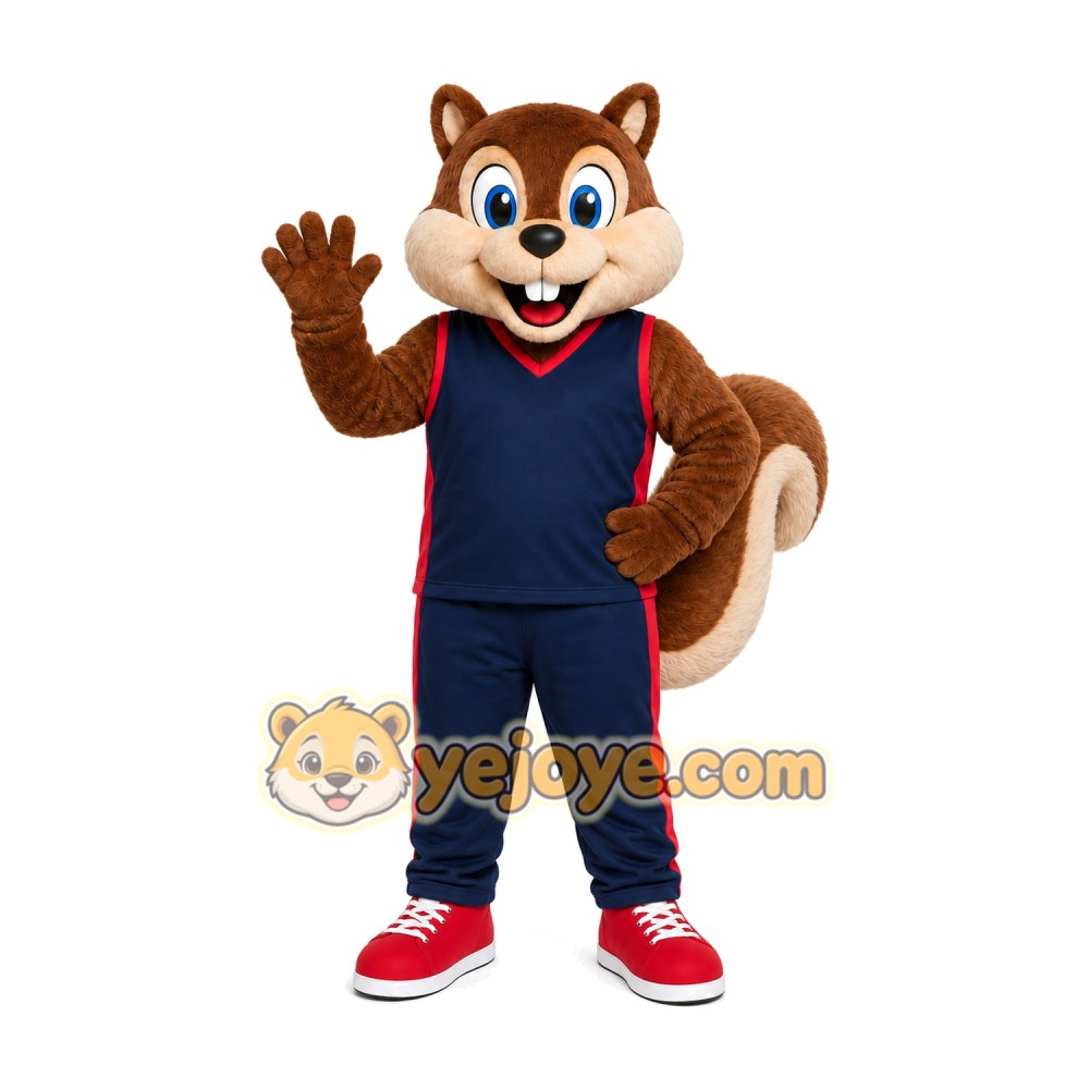 Chipmunk Overalls Mascot Costume Chipmunk Overalls Mascot Costume