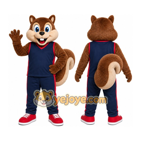 Chipmunk Overalls Mascot Costume