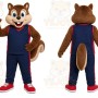 Chipmunk Overalls Mascot Costume