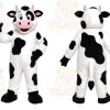 Black White Cow Mascot Costume