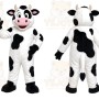 Black White Cow Mascot Costume