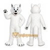 White Wolf Mascot Costume
