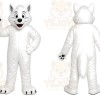 White Wolf Mascot Costume