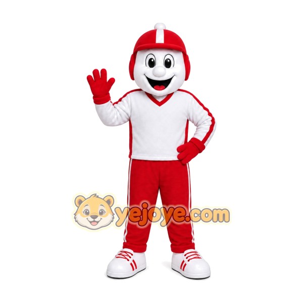 Red Racing Driver Mascot Costume
