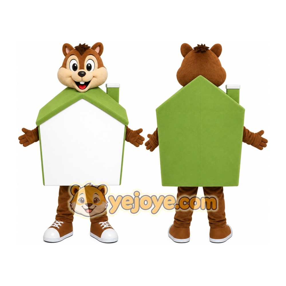 Chipmunk Sign Mascot Costume Chipmunk Sign Mascot Costume