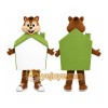 Chipmunk Sign Mascot Costume Chipmunk Sign Mascot Costume