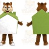 Chipmunk Sign Mascot Costume