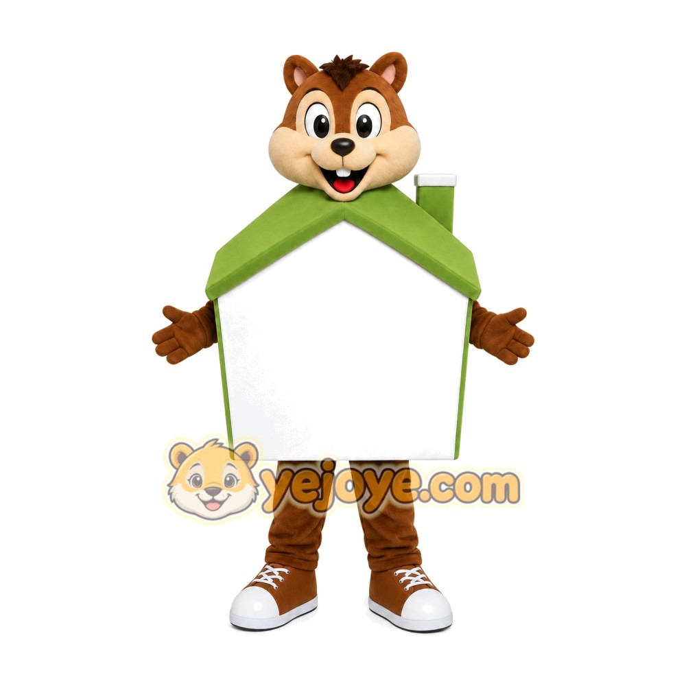 Chipmunk Sign Mascot Costume Chipmunk Sign Mascot Costume