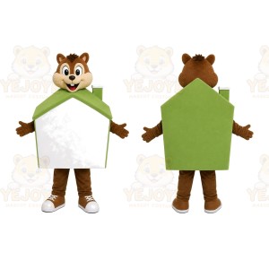 Chipmunk Sign Mascot Costume