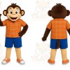 Monkey Orange Shirt Mascot Costume