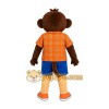 Monkey Orange Shirt Mascot Costume Monkey Orange Shirt Mascot Costume