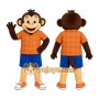 Monkey Orange Shirt Mascot Costume
