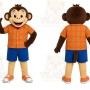 Monkey Orange Shirt Mascot Costume