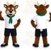 Deer Green Shirt Mascot Costume