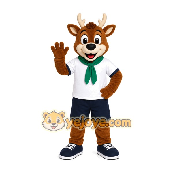Deer Green Shirt Mascot Costume