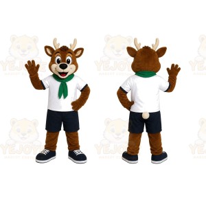 Deer Green Shirt Mascot Costume