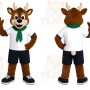 Deer Green Shirt Mascot Costume
