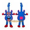 Blue Guitar Mascot Costume Blue Guitar Mascot Costume