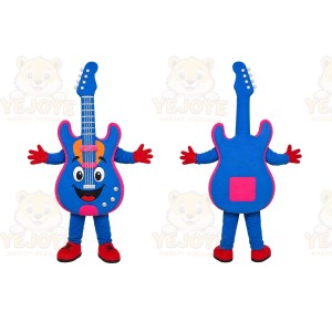 Blue Guitar Mascot Costume