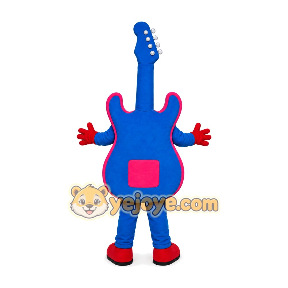 Blue Guitar Mascot Costume Blue Guitar Mascot Costume