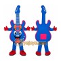 Blue Guitar Mascot Costume