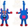 Blue Guitar Mascot Costume