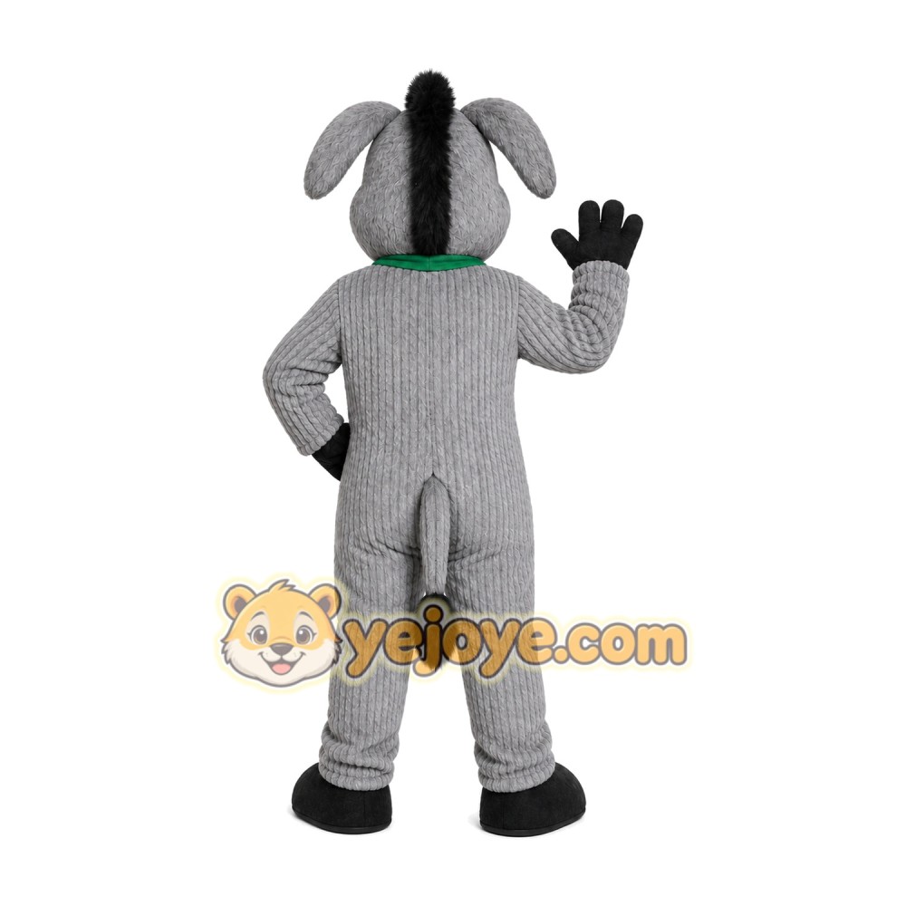 Gray Donkey Mascot Costume Gray Donkey Mascot Costume
