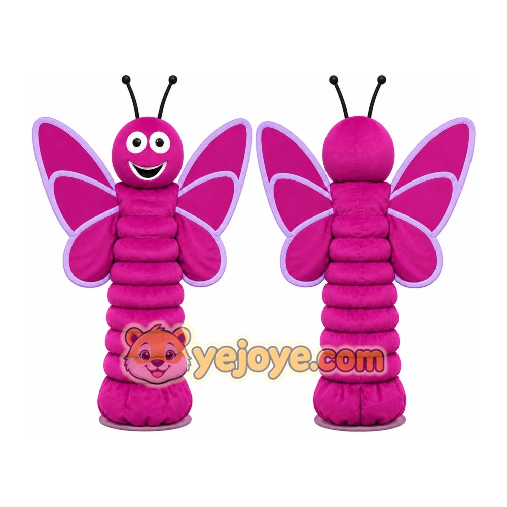 Purple Butterfly Mascot Costume Purple Butterfly Mascot Costume