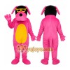 Pink Dog Sunglasses Mascot Costume