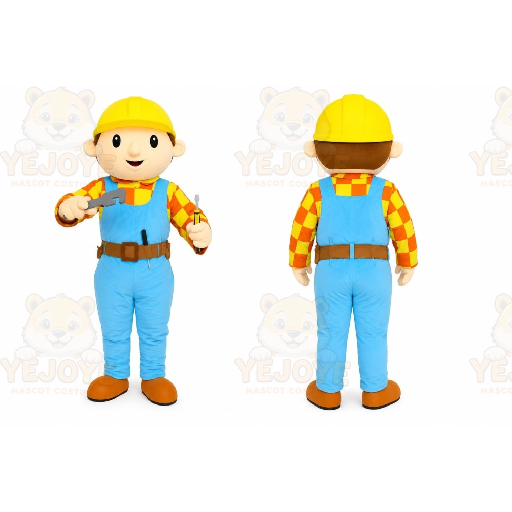 Builder Boy Mascot Costume