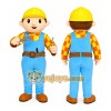 Builder Boy Mascot Costume Builder Boy Mascot Costume