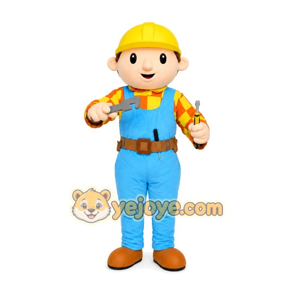 Builder Boy Mascot Costume