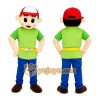 Green Shirt Boy Mascot Costume Green Shirt Boy Mascot Costume