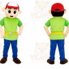 Green Shirt Boy Mascot Costume