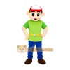 Green Shirt Boy Mascot Costume Green Shirt Boy Mascot Costume
