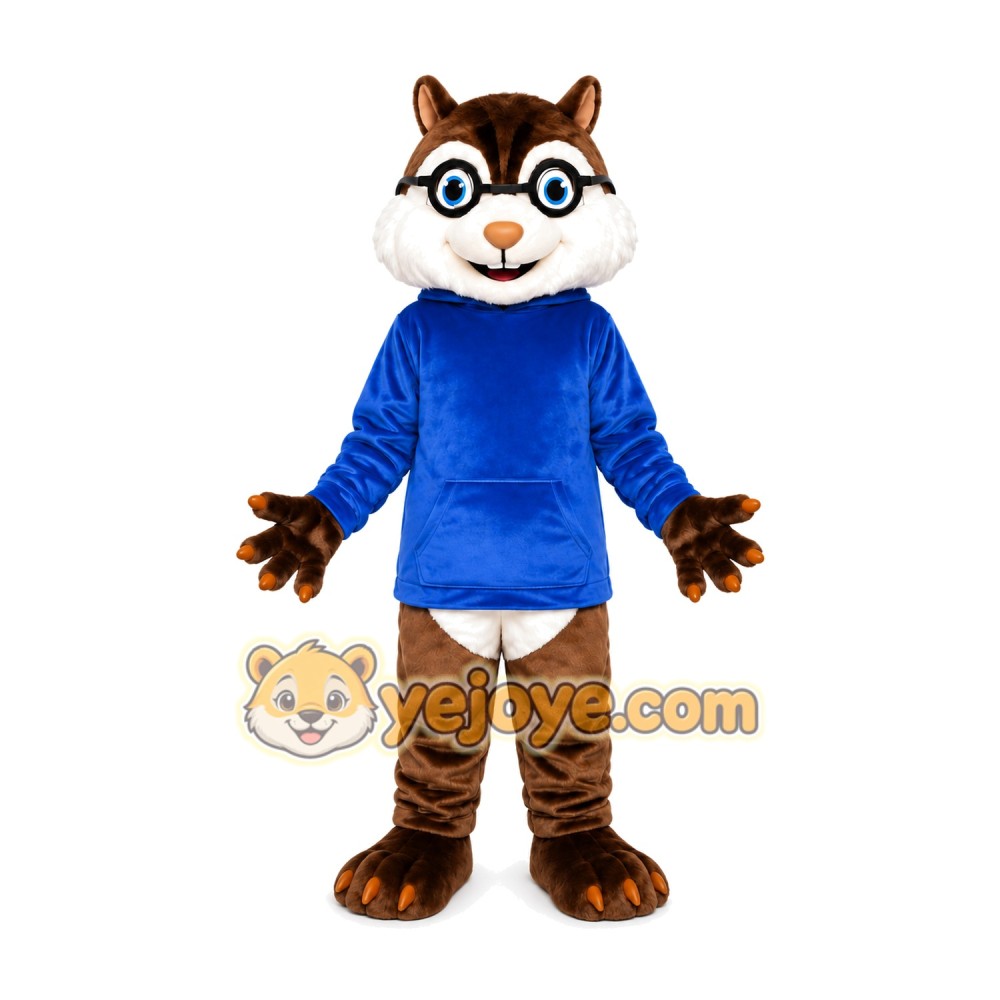 Chipmunk Character Mascot Costume with Hoodie Chipmunk Character Mascot Costume with Hoodie