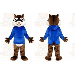 Chipmunk Character Mascot Costume with Hoodie