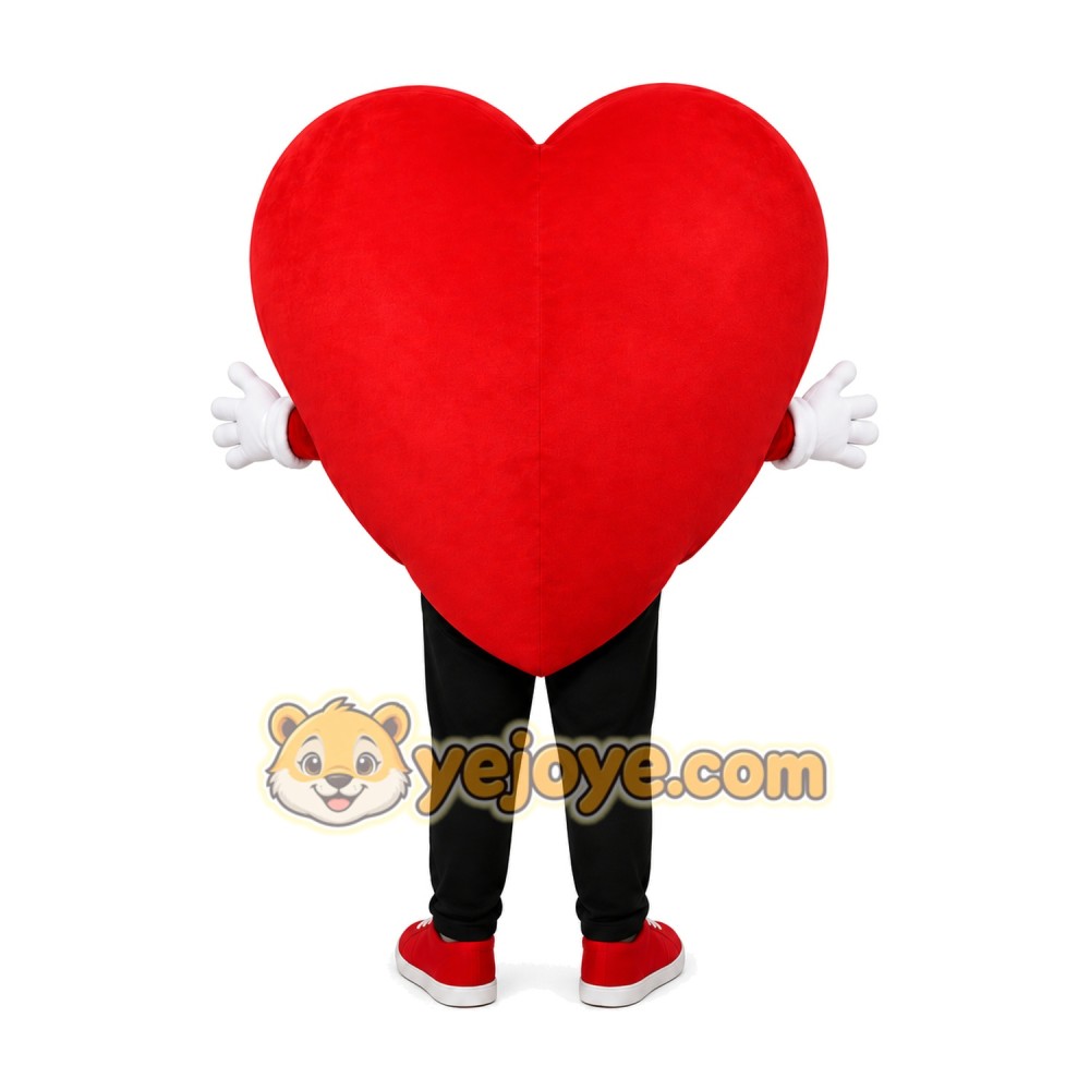 Red Heart Mascot Costume Red Heart Mascot Costume