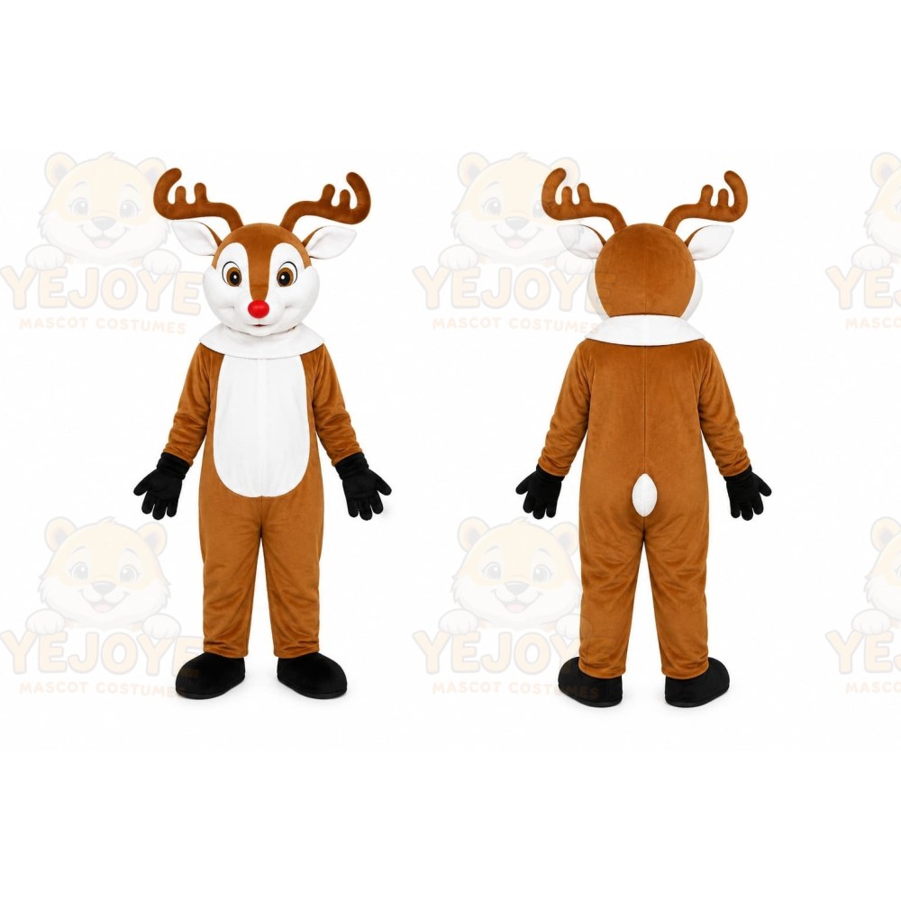 Brown Reindeer Mascot Costume