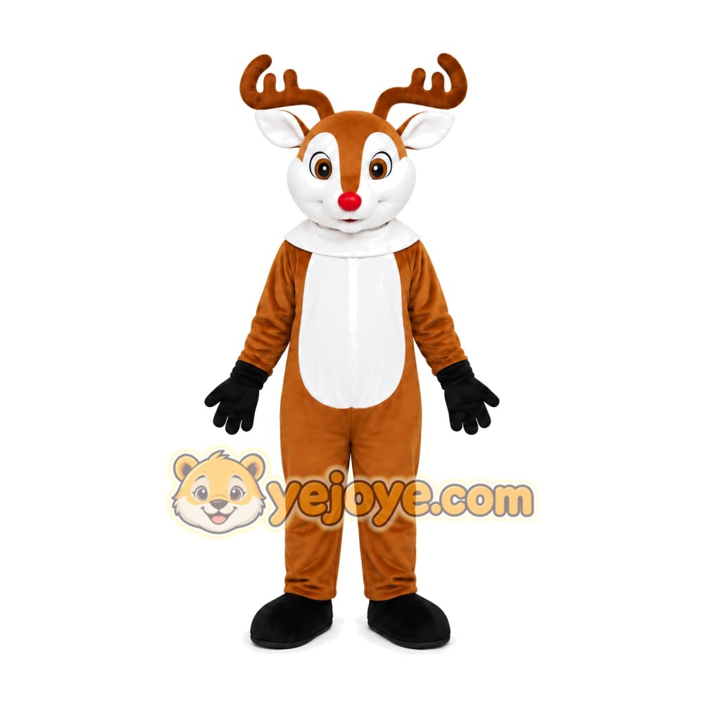 Brown Reindeer Mascot Costume Brown Reindeer Mascot Costume